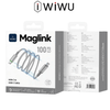  Cáp Sạc Nhanh 100W WIWU Maglink Wi-C084 Từ Tính Không Rối USB-C IP PD QC Truyền Data Dữ Liệu Bọc Dù Đèn Led 