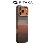  Ốp PITAKA Aramid Ultraguard Sunset  Bản Full Viền – Siêu Phẩm Từ Sợi Aramid Dệt cho iPhone 17 Pro | 17 Pro Max 
