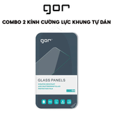  [2 Kính]  Cường Lực GOR Không Viền Đen Trong Suốt 2.5D Chính Hãng Cho iPhone 15 Pro|15 Promax| 16 Pro|16 ProMax|16 Plus| 