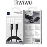  Cáp Thunderbolt 5 WiWU C102 Sạc Nhanh 240W Truyền Dữ Liệu 120Gbps Xuất Màn Hình 8K 16K Dài 1.8m 