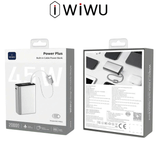  Pin Dự Phòng 20000mAh Wiwu Power Plus Wi-P092 Sẵn Cáp Sạc Nhanh PD 22,5W USB-C iPhone 