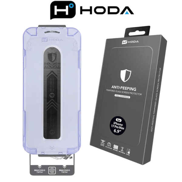  Cường Lực HODA Chống Nhìn Trộm Bảo Vệ Sự Riêng Tư 2.5D Có Khung Trợ Dán Cho iPhone 