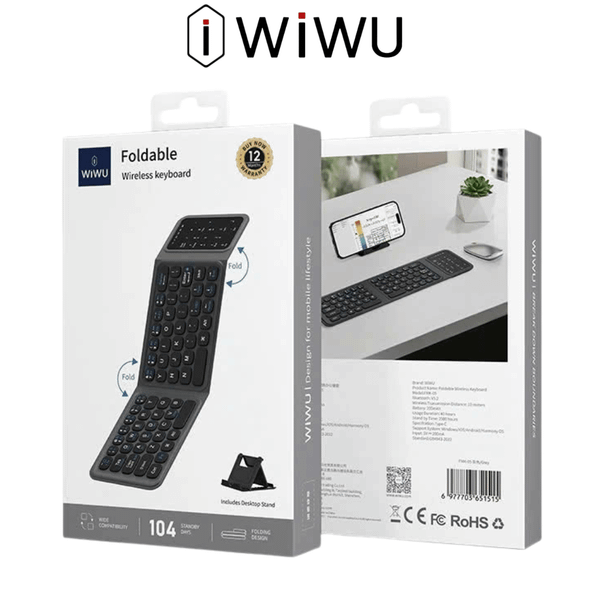  Bàn Phím WiWU FMK-05 Gập Gọn Kết Nối Bluetooth Có Bàn Di Chuột Cho Laptop| Máy Tính Bảng| Điện Thoại 