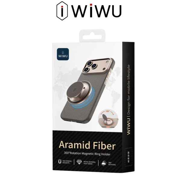  Giá Đỡ Wiwu Aramid 360° MW-008 Hít Nam Châm Không Dây Nhỏ Gọn Cao Cấp Chính Hãng cho iPhone 