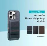  Pin Sạc Dự Phòng Benks ArmorGo 5.000mAh - 10.000mAh Sợi Aramid Aurora| Đen| Nâu Cao Cấp Chính Hãng cho iPhone 