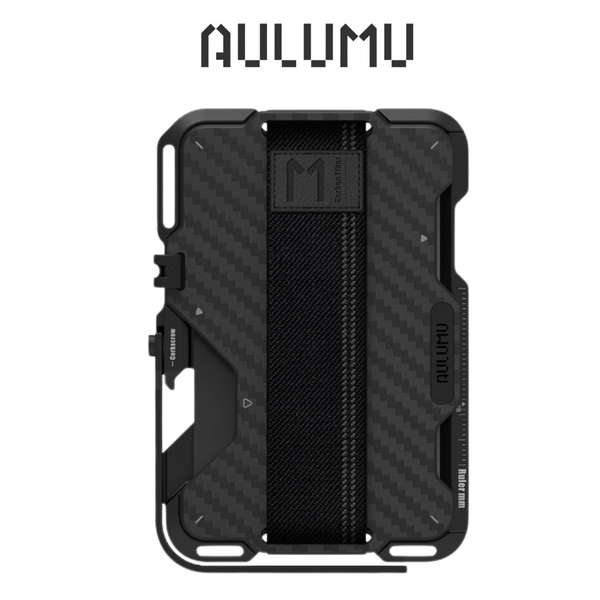  Ví Kim Loại Hít Nam Châm Aulumu G03 Sợi Carbon Đựng Thẻ| CCCD Tích Hợp Giá Đỡ Cao Cấp Chính Hãng cho iPhone 