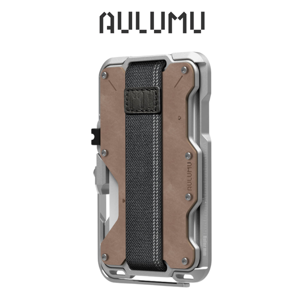  Ví Kim Loại Hít Nam Châm Aulumu G03 Chất Liệu Da Thật Đựng Thẻ| CCCD Tích Hợp Giá Đỡ Cao Cấp Chính Hãng cho iPhone 