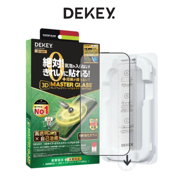  Cường Lực Dekey 3D Trong Suốt| Chống Nhìn Trộm MASTER GLASS SENTERY™ Không Lẹm Viền Có Khung Trợ Dán Cao Cấp Chính Hãng cho iPhone 16 Pro Max| 16 Pro| iPhone 17 Pro| iPhone 17 Pro Max 