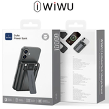  Pin Sạc Dự Phòng Wiwu Wi-P061 | 10.000mAh Tích Hợp Giá Đỡ Cáp Sạc Type C & Lighting PD 20W |22.5W| Không Dây 15W 