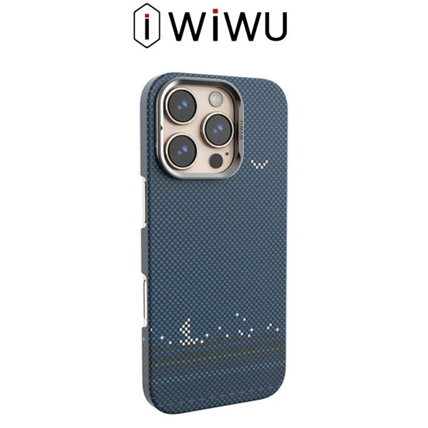  Ốp Lưng WiWu ARAMID SALING Kevlar DCC-209 Sợi Aramid Siêu Bền Khung Camera Bảo Vệ Kiêm Giá Đỡ Tiện Lợi Cao Cấp Chính Hãng cho iP 16 Pro Max 