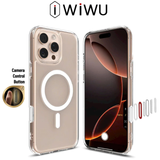  Ốp Lưng Wiwu Dynamic Pro  Trong Suốt Có Nút Camera Control Chống Sốc Tích Hợp Sạc Không Dây Cao Cấp Chính Hãng cho iPhone 