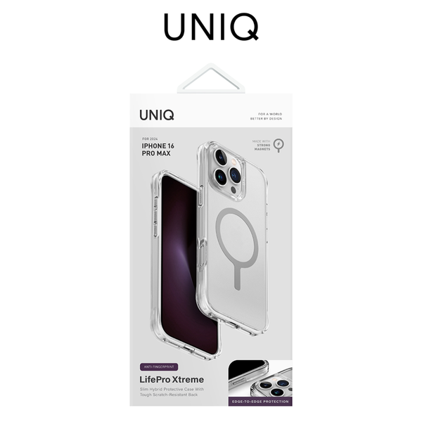 Ốp Lưng UNIQ Hybrid Magclick Charging LifePro Xtreme Frost Clear Cao Cấp Chính Hãng cho iPhone 16 Pro | iPhone 16 Pro Max 