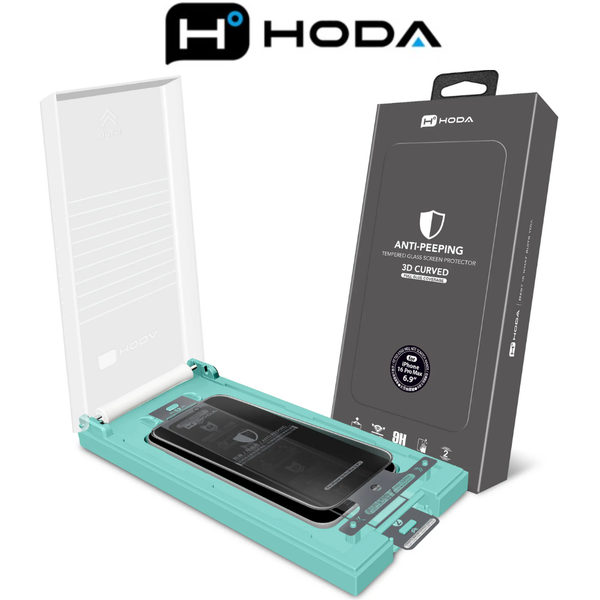  Cường Lực Hoda 3D Chống Nhìn Trộm Bảo Vệ Sự Riêng Tư Không Lẹm Viền Có Khung Trợ Dán cho iPhone 17|16|15 Series 
