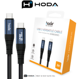  Cáp Sạc Nhanh Hoda W3 PD 60W Type C to C Độ Dài 2M Cao Cấp Chính Hãng cho iPhone 