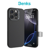  Ốp Lưng Benks Carbon ArmorAir/ Pro Sợi Carbon 600D Có Nút Camera Control Hỗ Trợ Sạc Từ Tính Chính Hãng cho 15 Pro Max| 16 Pro | 16 Pro Max| 17 Pro| 17 Pro Max 