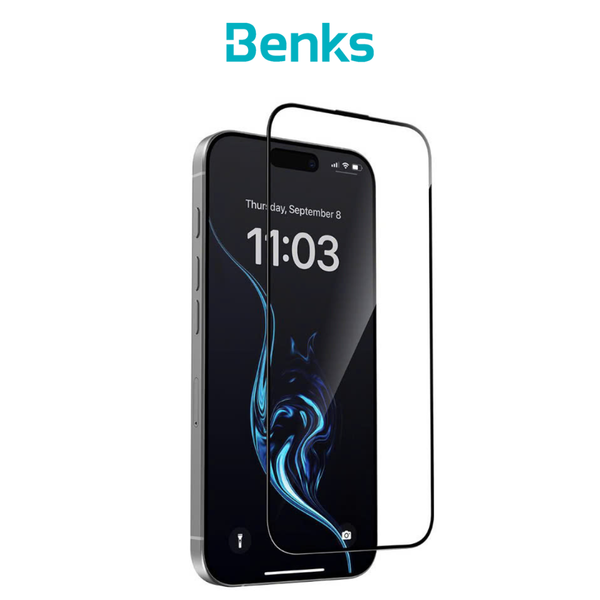  Cường Lực Benks Zero Shield HD Trong Suốt Không Lẹm Viền/ Góc cho iPhone 15 Pro Max| 16 Pro| 16 Pro Max 