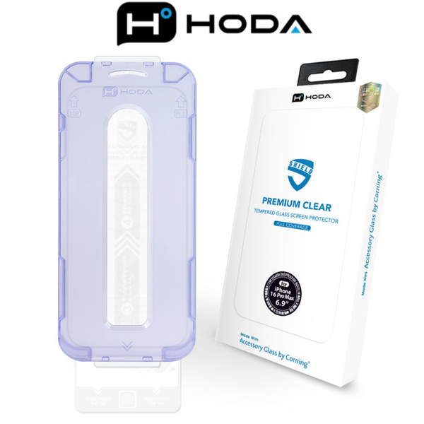  Cường Lực HODA Chống Trầy AGbC by Corning 2.5D Có Khung Hỗ Trợ Dán cho iPhone 