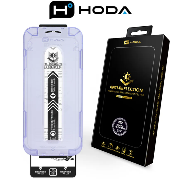  Cường Lực Hoda Chống Chói AR 2.5D Có Khung Trợ Dán Cho iPhone 17 | 16 Series 