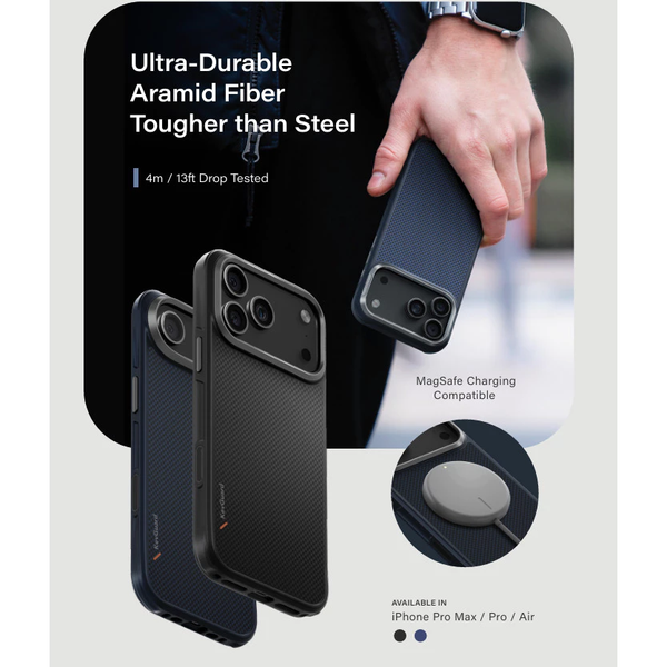  Ốp UNIQ Keva Tough Aramid Protective Case Có Nút Control Chống Sốc Đạt Chuẩn Cao Cấp Chính Hãng cho iP 17 Pro Max 