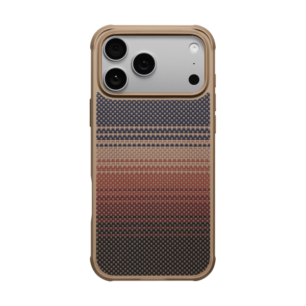  Ốp Lưng Pitaka Sunset ProGuard Case Bản Full Viền Có Nút Control – Siêu Phẩm Từ Sợi Aramid Dệt cho iP 17 Pro Max| 17 Pro 