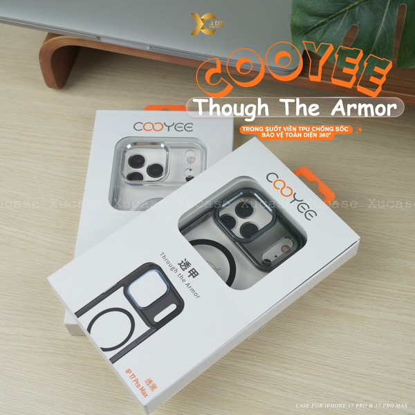  Ốp COOYEE Though The Armor Magnetic Viền TPU Dẻo Chống Sốc Chính Hãng cho iPhone 17 Pro Max 