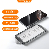  Cường Lực TORRAS Trong Suốt/ Chống Nhìn Trộm Combo 2 Kính /Hộp Có Khung Trợ Dán Cao Cấp Chính Hãng cho iP 16 Pro Max/ 16 Pro 