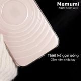  Ốp Lưng Memumi Ripple Trong Suốt Chống Ố Vàng Tuyệt Đối Full Camera Bảo Vệ Chính Hãng cho iP 16| 15 Series 