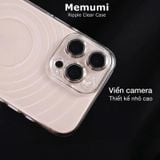  Ốp Lưng Memumi Ripple Trong Suốt Chống Ố Vàng Tuyệt Đối Full Camera Bảo Vệ Chính Hãng cho iP 16| 15 Series 
