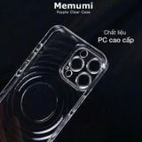  Ốp Lưng Memumi Ripple Trong Suốt Chống Ố Vàng Tuyệt Đối Full Camera Bảo Vệ Chính Hãng cho iP 16| 15 Series 