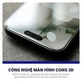  [2 Kính] Cường Lực GOR Trong Suốt 2.5D Có Viền Đen Siêu Mỏng Có Khung Trợ Dán Cho iPhone 16 ProMax 