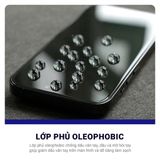  [2 Kính] Cường Lực GOR Trong Suốt 2.5D Có Viền Đen Siêu Mỏng Có Khung Trợ Dán Cho iPhone 16 ProMax 