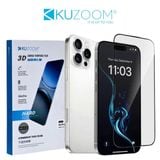  Cường lực Kuzoom 3D Curved Trong Suốt| Chống Nhìn Trộm Không Lẹm Viền Cao Cấp Chính Hãng cho iPhone 17| iPhone 16 Pro/Max| iPhone 15 ProMax 