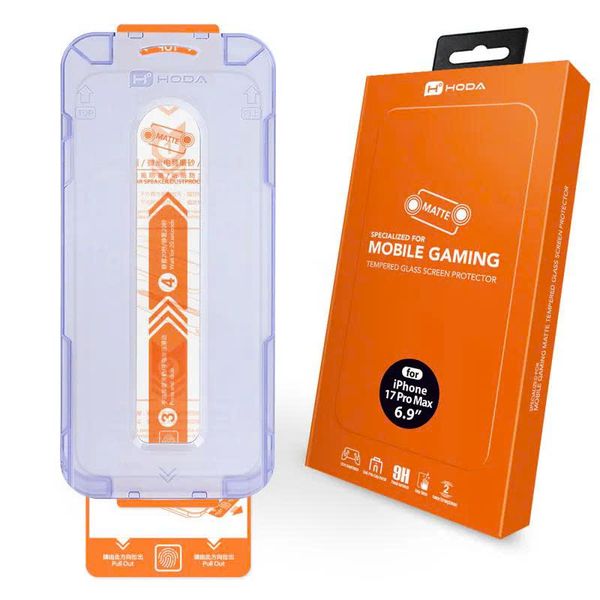  Cường Lực HODA Chống Vân Tay Màn Hình Nhám Có Khung Trợ Dán 2.5D Cao Cấp Chính Hãng cho iPhone 