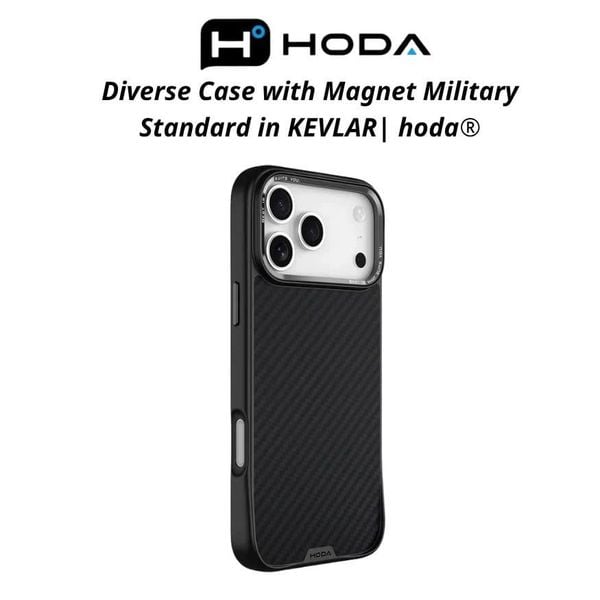  Ốp Lưng Chống Sốc Diverse KevLar Case Military Chống Sốc 4M Bảo Vệ Tích Hợp Sạc Từ Tính cho iPhone 17 Pro Max 