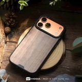  Ốp Lưng Chống Sốc HoDa Diverse Walnut Gỗ Óc Chó Viền TPU Chống Sốc Tích Hợp Sạc Từ Tính Chính Hãng cho iPhone 17 Pro Max 