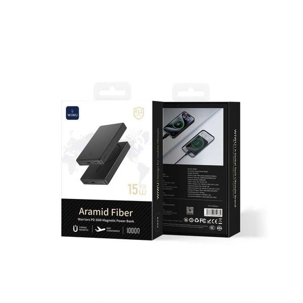  Pin Dự Phòng WiWU Aramid Fiber Wi-P073 20W 10.000mAh Siêu Mỏng chỉ 9mm Chính Hãng cho iPhone 