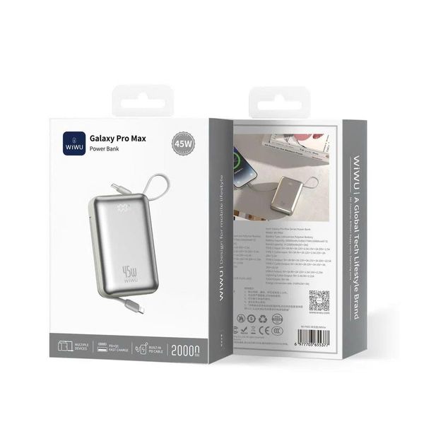  Pin Dự Phòng WiWU AS-182 Sạc Nhanh PD 45W 20.000mAh Chính Hãng 