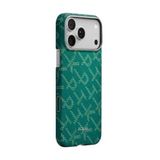  Ốp PITAKA Monogram Gold Green Hở Viền Có Nút Control – Siêu Phẩm Từ Sợi Aramid Dệt cho iPhone 17 Pro Max| 17 Pro 