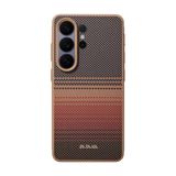  Ốp Pitaka Cairn Sunset Full Viền Chống Sốc có Nút Aaron NFC  – Siêu Phẩm Từ Sợi Aramid Dệt cho S26Ultra 