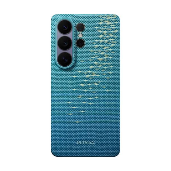  Ốp Lưng PITAKA Lucid Blue Bản Khoét Viền – Siêu Phẩm Từ Sợi Aramid Dệt cho SamSung S26Ultra 