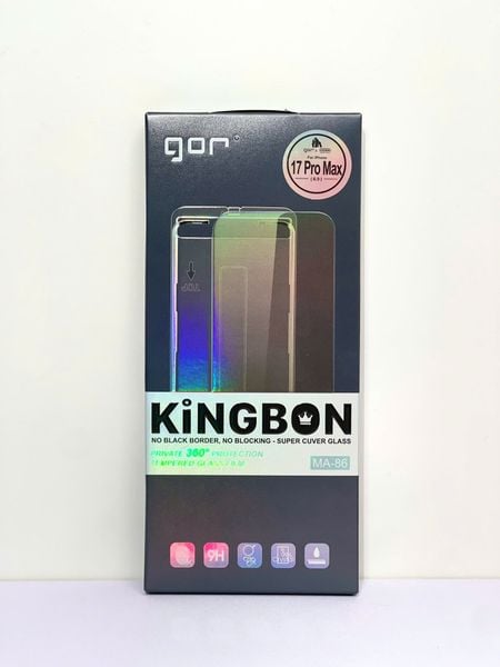  Cường Lực GOR MA86 Chống Nhìn Trộm 360 Độ Không Viền Đen Có Khung Trợ Dán Chính Hãng cho iPhone 14 | 15 |  16 | 17 Series 