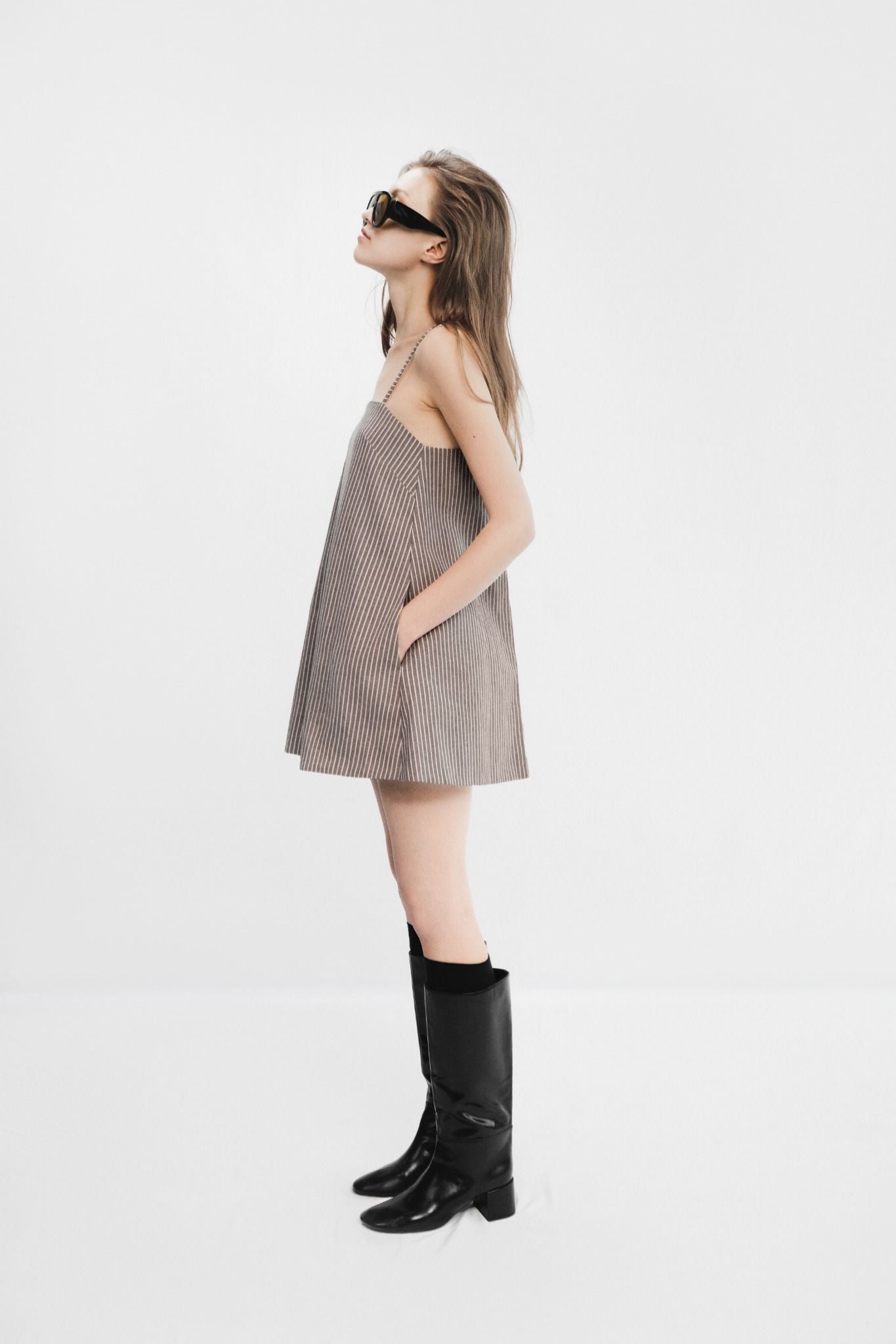  GARY TAUPE GRAY DRESS 