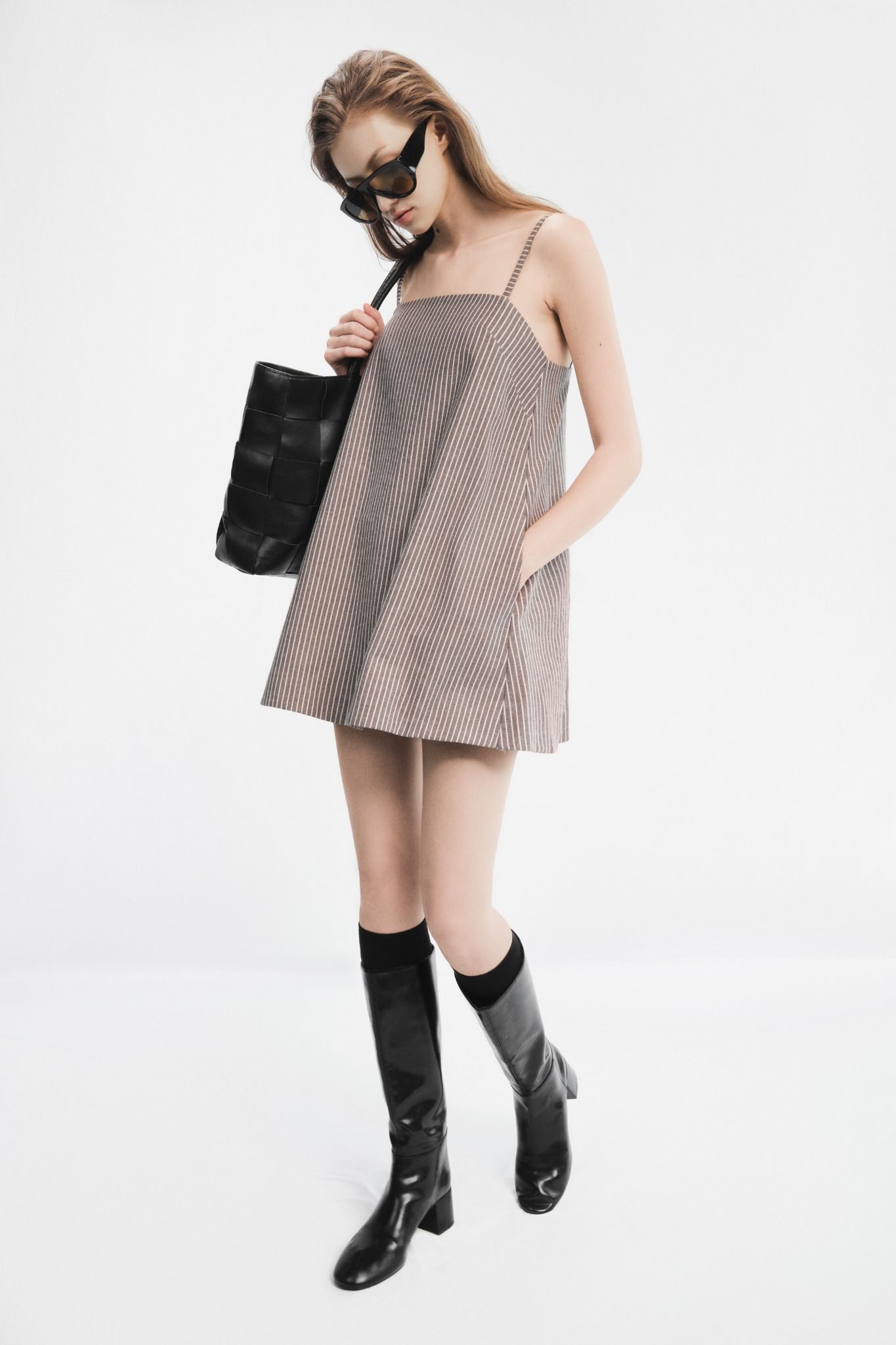  GARY TAUPE GRAY DRESS 