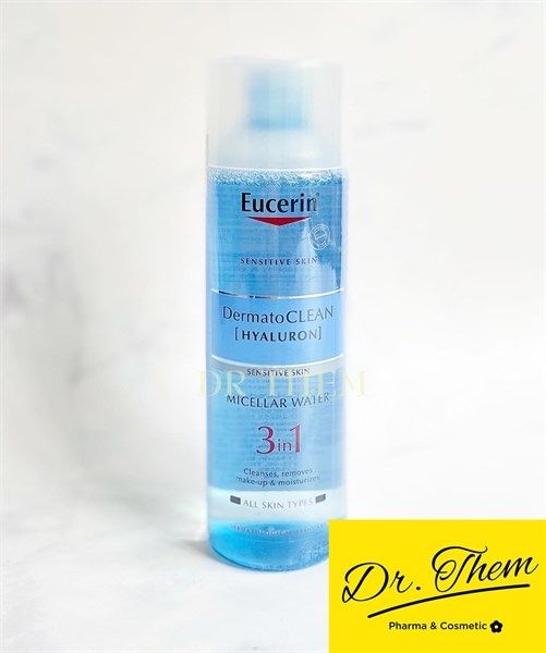 Eucerin nước tẩy Eucerin dermato clean hyaluron 400ml xanh dương
