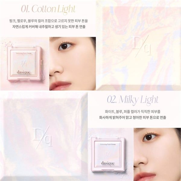 Phấn phủ Dasique Powder cotton light 01