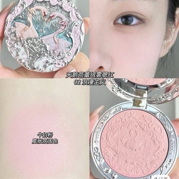 Phấn Má Hồng Flower Knows Swan Ballet Embossed Blush