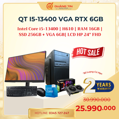 Máy lắp ráp QT i5-13400 VGA RTX 6GB – Chiến Game & Đồ Họa Mượt