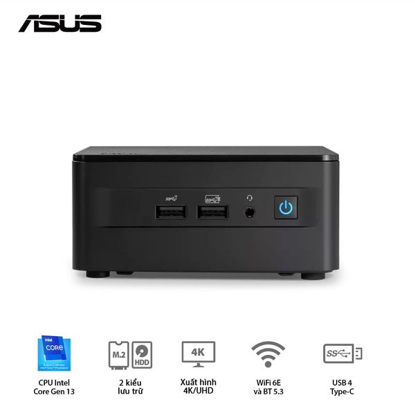 Máy bộ Asus Mini PC NUC 13 PRO RNUC13ANHI700000I 90AR00C1-M000F0 (Core i7-1360P/ Intel Iris Xe Graphics/ 3Y)