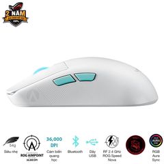 Chuột không dây Asus ROG Harpe Ace Aim Lab Edition Trắng 90MP02W0-BMUA10