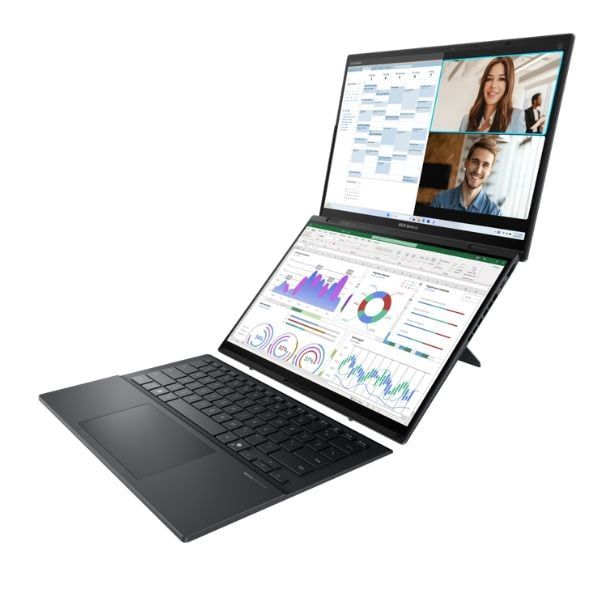 Laptop Asus Zenbook Duo OLED UX8406CA-PZ109WS (Ultra 9 285H/ Ram 32GB/ SSD 1TB/ Windows 11+ Office/ 2Y/ Xám)